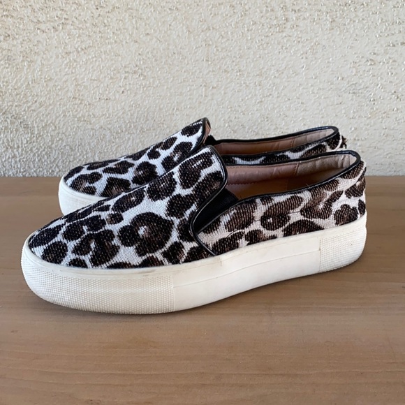 Topshop Leopard Print Canvas Slip On Fashion Sneakers Shoes Women EU 38 - Picture 3 of 17